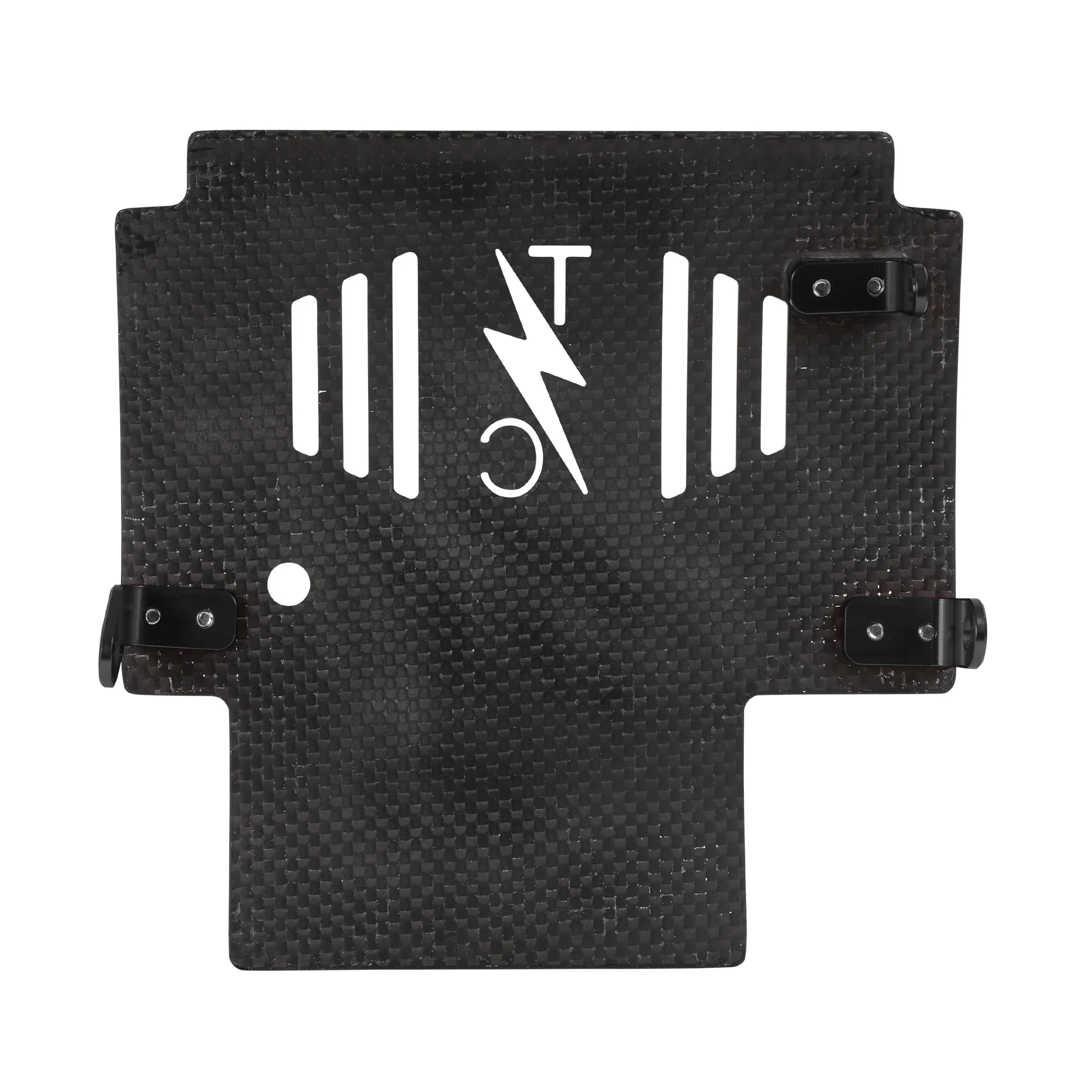 2024+ Touring Skid Plate - Real Forged Carbon W/ Black Brackets - Image 5