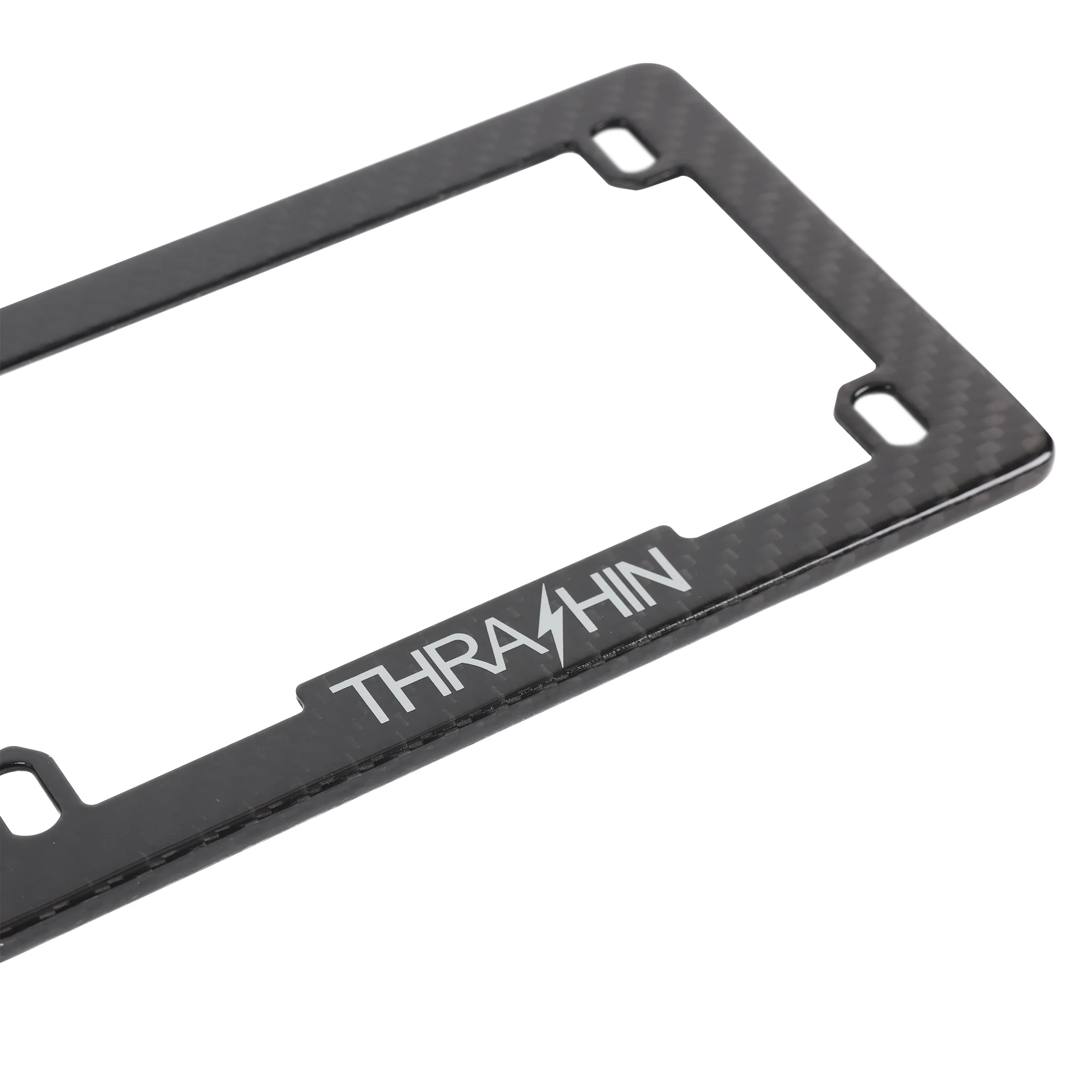 Carbon Fiber License Plate Frame - Gloss Woven - Image 3