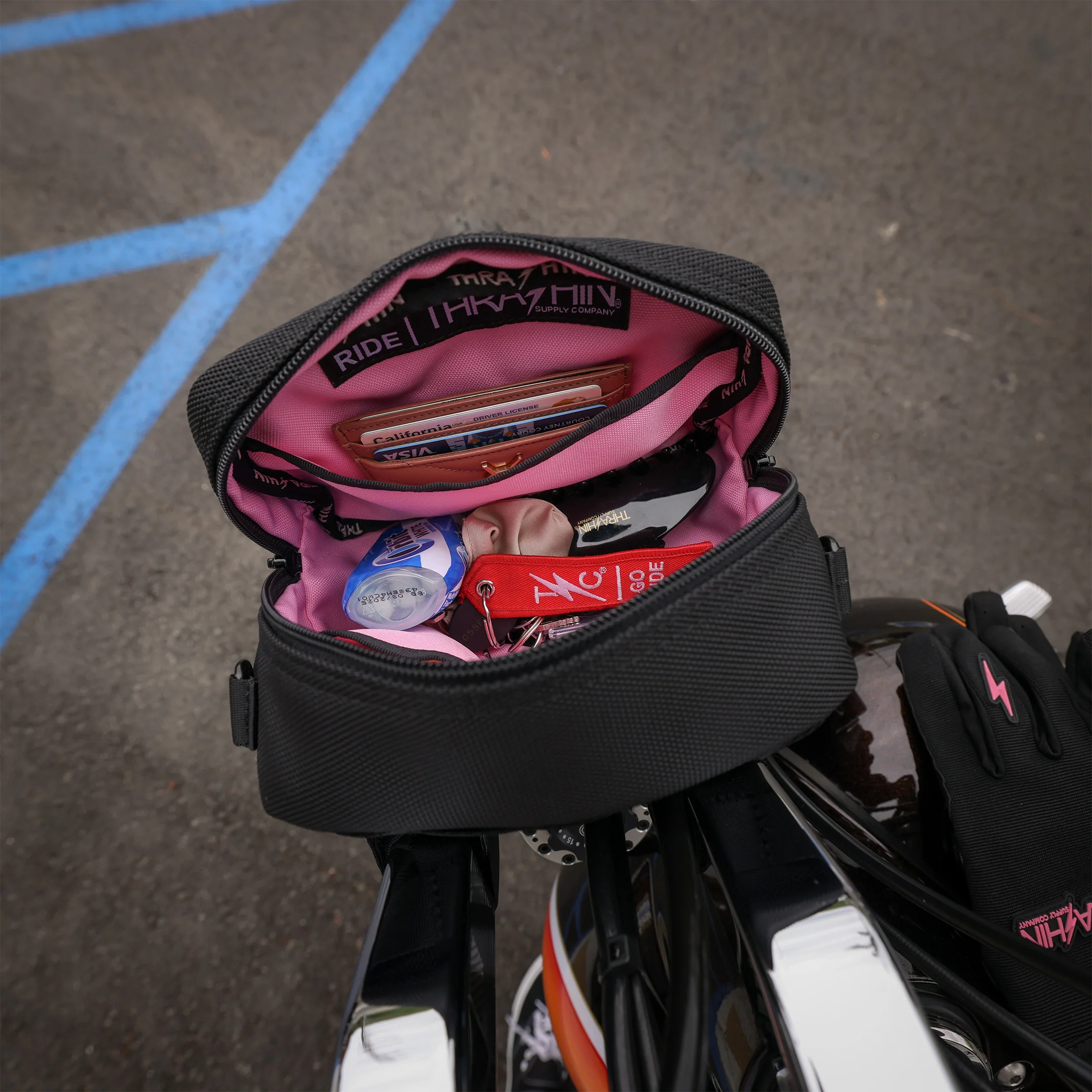 Crossbody HandleBar Bag - Pink - Image 13