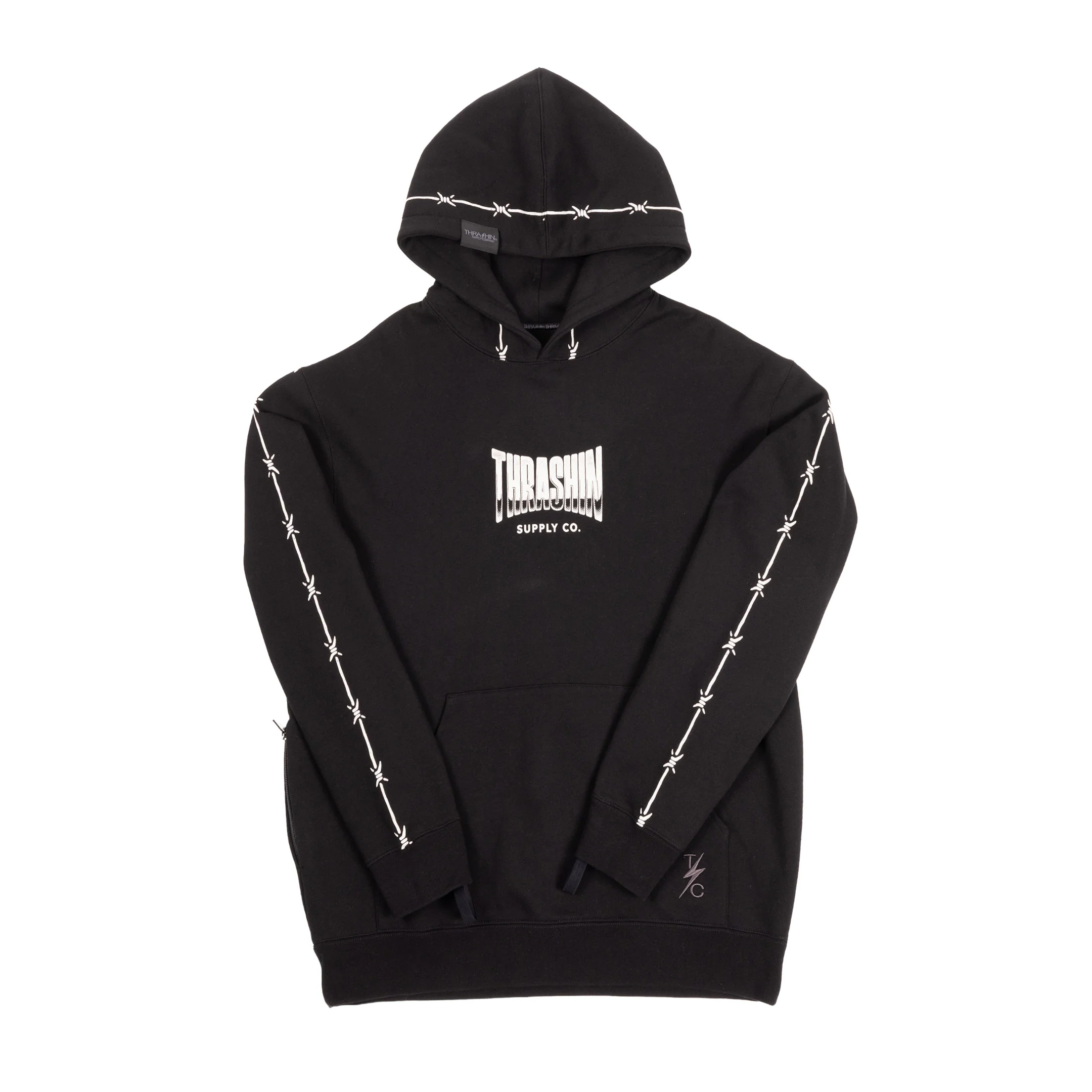 Wire Pull-Over Hoodie - Black - Image 3