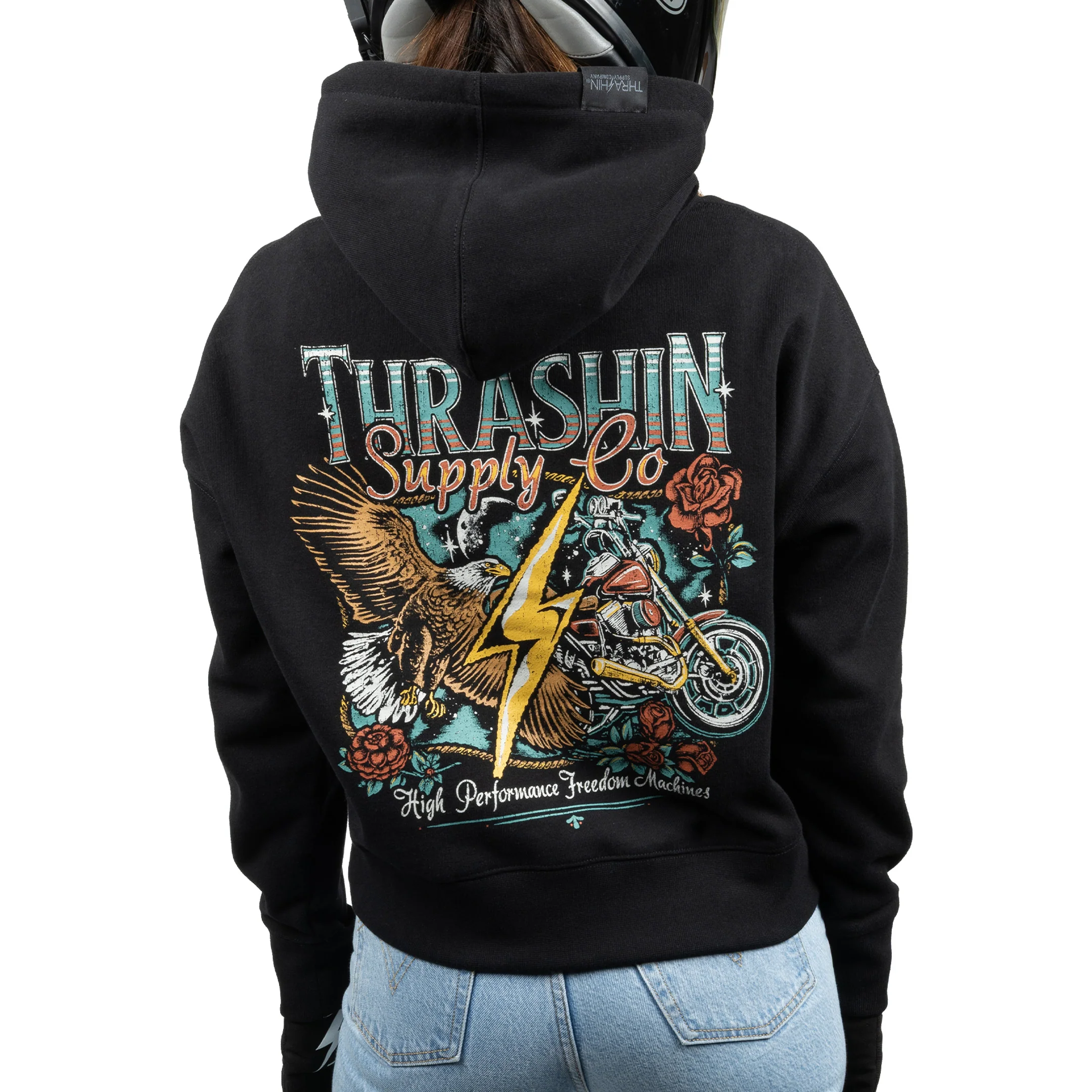 Women's Freedom Pull-Over Hoodie - Black - Image 4