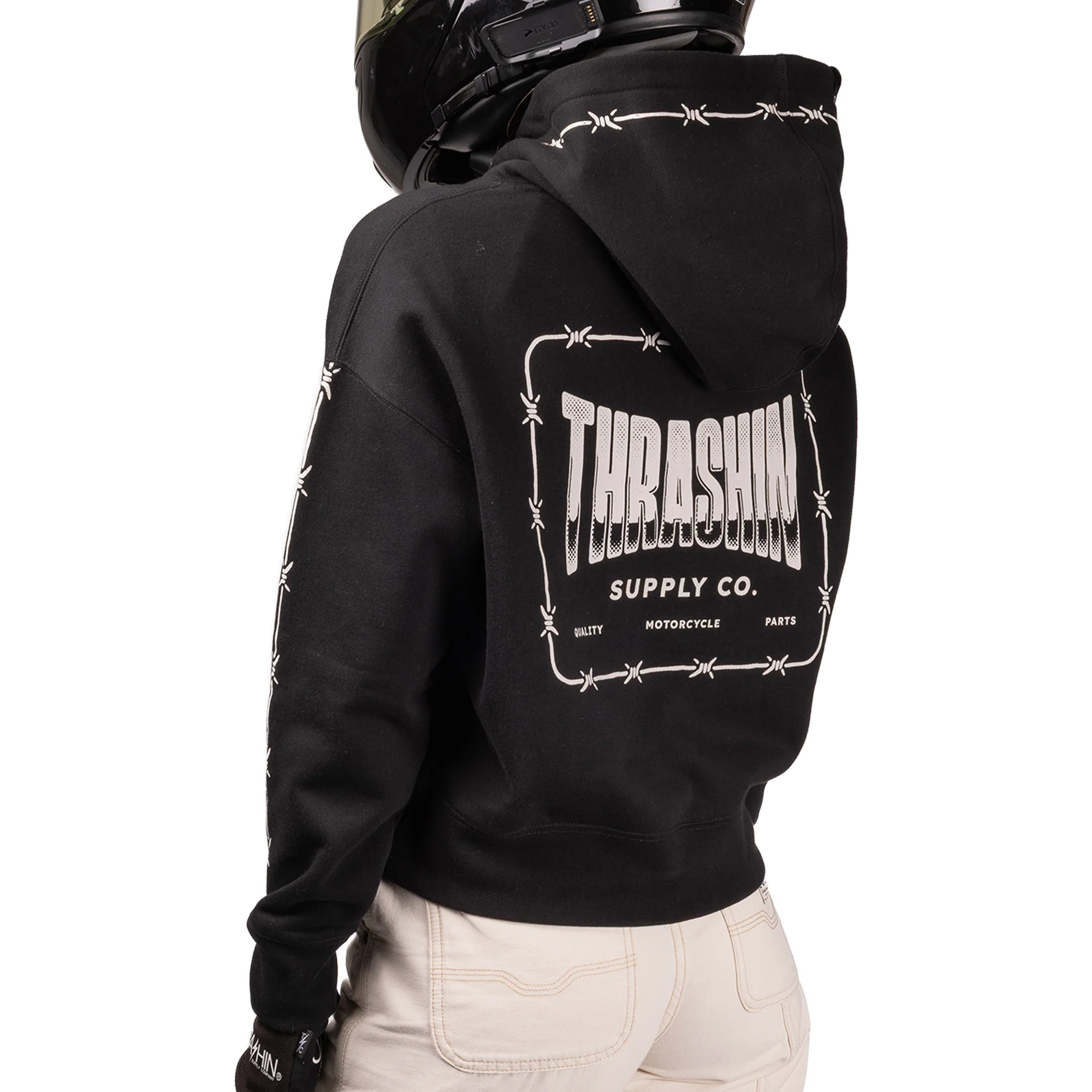 Women's Wire Pull-Over Hoodie - Black - Image 10